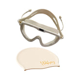 Maxbell Adults Swim Goggles Eyewear Swimming Glasses for Surfing Diving Water Sports White