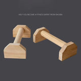 Maxbell 2x Push up Bar Sturdy Strength Training Wood for Men Women Home Gym Fitness