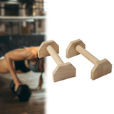 Maxbell 2x Push up Bar Sturdy Strength Training Wood for Men Women Home Gym Fitness