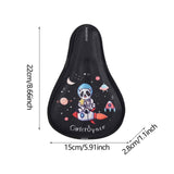 Maxbell Kids Bike Seat Cushion Cover for Boys Girls Thickened Bicycle Seat Protector Black