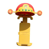 Maxbell Cute God of Wealth Holder Bike Phone Mount for Motorcycle Electric Motorbike Mirror Base