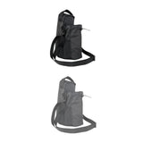 Maxbell Water Bottle Carrier Drawstring Crossbody Purse for Travel Workout Men Women black