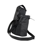 Maxbell Water Bottle Carrier Drawstring Crossbody Purse for Travel Workout Men Women black