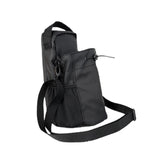 Maxbell Water Bottle Carrier Drawstring Crossbody Purse for Travel Workout Men Women black