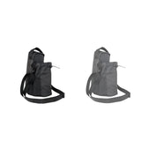 Maxbell Water Bottle Carrier Drawstring Crossbody Purse for Travel Workout Men Women black