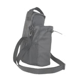 Maxbell Water Bottle Carrier Drawstring Crossbody Purse for Travel Workout Men Women grey