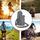 Maxbell Water Bottle Carrier Drawstring Crossbody Purse for Travel Workout Men Women grey