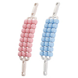 Maxbell 3 Row Roller Massage Stick Tool Calf Rolling Massager for Body Thigh Abdomen Pink