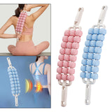 Maxbell 3 Row Roller Massage Stick Tool Calf Rolling Massager for Body Thigh Abdomen Pink