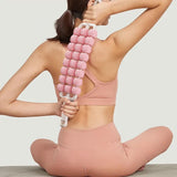 Maxbell 3 Row Roller Massage Stick Tool Calf Rolling Massager for Body Thigh Abdomen Pink