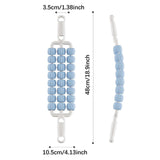 Maxbell 3 Row Roller Massage Stick Tool Calf Rolling Massager for Body Thigh Abdomen Blue