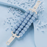 Maxbell 3 Row Roller Massage Stick Tool Calf Rolling Massager for Body Thigh Abdomen Blue