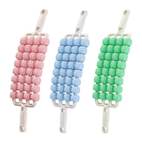 Maxbell 4 Row Roller Massage Stick Tool Calf Rolling Massager for Back Thigh Abdomen Pink