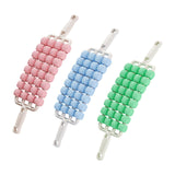 Maxbell 4 Row Roller Massage Stick Tool Calf Rolling Massager for Back Thigh Abdomen Pink