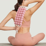 Maxbell 4 Row Roller Massage Stick Tool Calf Rolling Massager for Back Thigh Abdomen Pink