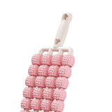 Maxbell 4 Row Roller Massage Stick Tool Calf Rolling Massager for Back Thigh Abdomen Pink