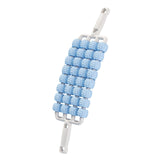 Maxbell 4 Row Roller Massage Stick Tool Calf Rolling Massager for Back Thigh Abdomen Blue