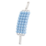 Maxbell 4 Row Roller Massage Stick Tool Calf Rolling Massager for Back Thigh Abdomen Blue