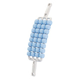 Maxbell 4 Row Roller Massage Stick Tool Calf Rolling Massager for Back Thigh Abdomen Blue