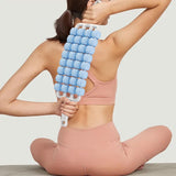 Maxbell 4 Row Roller Massage Stick Tool Calf Rolling Massager for Back Thigh Abdomen Blue