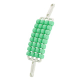 Maxbell 4 Row Roller Massage Stick Tool Calf Rolling Massager for Back Thigh Abdomen Green