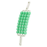 Maxbell 4 Row Roller Massage Stick Tool Calf Rolling Massager for Back Thigh Abdomen Green
