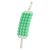 Maxbell 4 Row Roller Massage Stick Tool Calf Rolling Massager for Back Thigh Abdomen Green