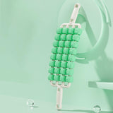 Maxbell 4 Row Roller Massage Stick Tool Calf Rolling Massager for Back Thigh Abdomen Green
