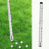 Maxbell Golf Ball Retriever Ball Shagger Golf Ball Pick up Tool for Exercise Outdoor silver