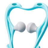 Maxbell Manual Neck Massager Fitness Compact Ergonomic Lightweight Shoulder Massager Blue