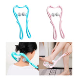 Maxbell Manual Neck Massager Fitness Compact Ergonomic Lightweight Shoulder Massager Blue