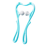 Maxbell Manual Neck Massager Fitness Compact Ergonomic Lightweight Shoulder Massager Blue