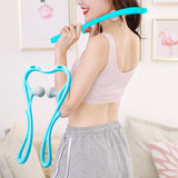 Maxbell Manual Neck Massager Fitness Compact Ergonomic Lightweight Shoulder Massager Blue