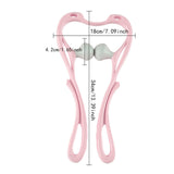 Maxbell Manual Neck Massager Fitness Compact Ergonomic Lightweight Shoulder Massager Pink