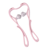 Maxbell Manual Neck Massager Fitness Compact Ergonomic Lightweight Shoulder Massager Pink