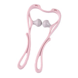 Maxbell Manual Neck Massager Fitness Compact Ergonomic Lightweight Shoulder Massager Pink