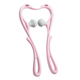 Maxbell Manual Neck Massager Fitness Compact Ergonomic Lightweight Shoulder Massager Pink
