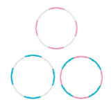 Maxbell Weighted Exercise Hoop for Adults Workout Equipment Sports Adjustable Circle White and Pink