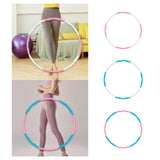 Maxbell Weighted Exercise Hoop for Adults Workout Equipment Sports Adjustable Circle White and Pink