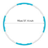 Maxbell Weighted Exercise Hoop for Adults Workout Equipment Sports Adjustable Circle White and Blue