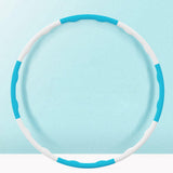 Maxbell Weighted Exercise Hoop for Adults Workout Equipment Sports Adjustable Circle White and Blue