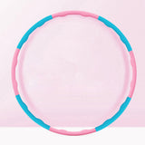 Maxbell Weighted Exercise Hoop for Adults Workout Equipment Sports Adjustable Circle Pink and Blue