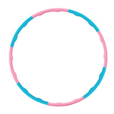 Maxbell Weighted Exercise Hoop for Adults Workout Equipment Sports Adjustable Circle Pink and Blue