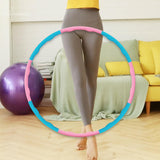 Maxbell Weighted Exercise Hoop for Adults Workout Equipment Sports Adjustable Circle Pink and Blue