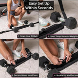 Maxbell Exercise Hip Thrust Belt for Dumbbells Squat Workout Waistband Strap Gray