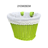 Maxbell Kids Bike Basket Carrier Universal Portable Woven for Sports Cycling Outdoor 21cmx16cmx16cm
