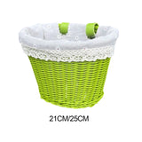 Maxbell Kids Bike Basket Carrier Universal Portable Woven for Sports Cycling Outdoor 21cmx16cmx16cm