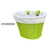 Maxbell Kids Bike Basket Carrier Universal Portable Woven for Sports Cycling Outdoor 21cmx16cmx16cm