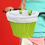 Maxbell Kids Bike Basket Carrier Universal Portable Woven for Sports Cycling Outdoor 21cmx16cmx16cm