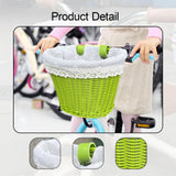 Maxbell Kids Bike Basket Carrier Universal Portable Woven for Sports Cycling Outdoor 21cmx16cmx16cm